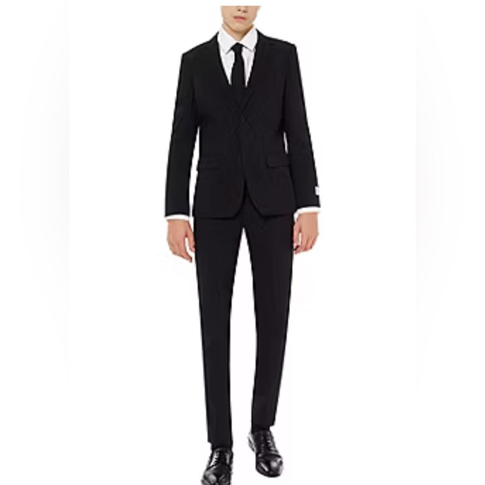 OppoSuits Black Kids Matching Suit Set